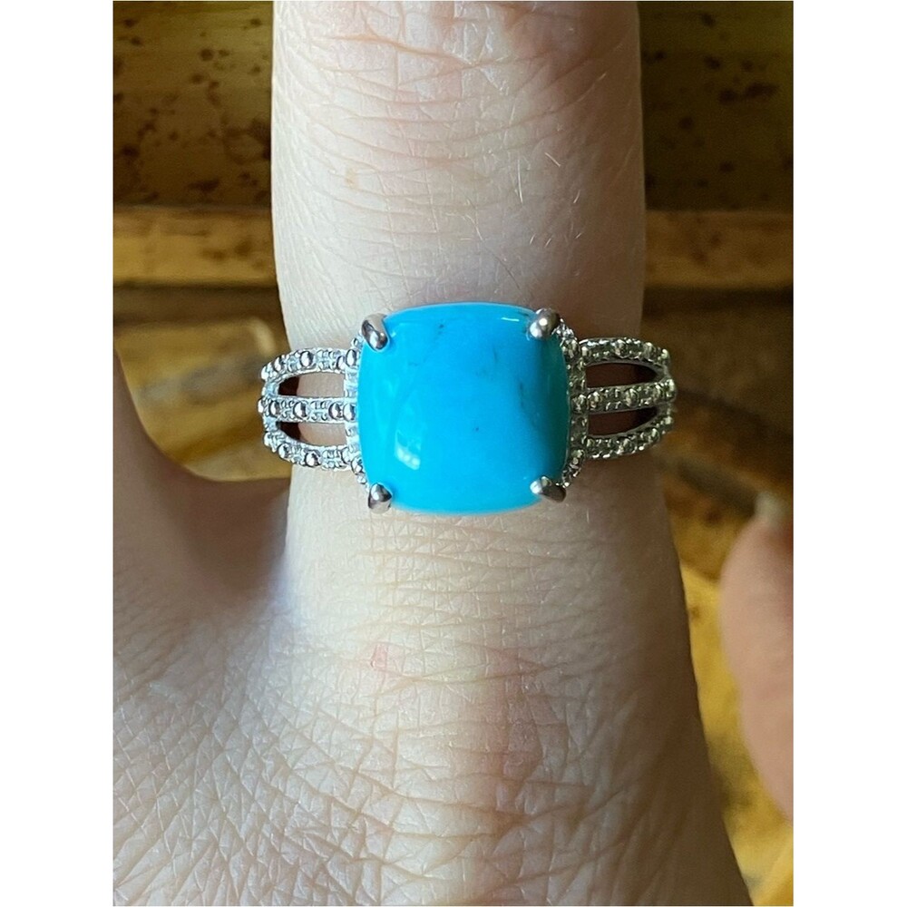 Kingman Turquoise Sterling Silver Ring Size 8